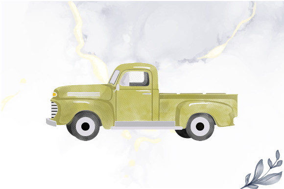 Beautiful Watercolor Classic Truck: Top Illustrations
