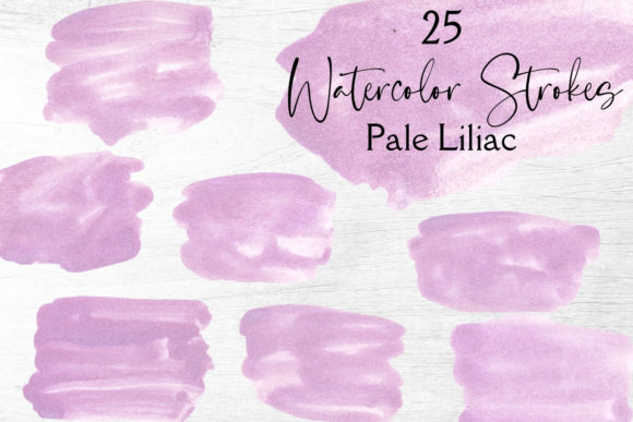 Liliac Watercolor Splotches Illustrations