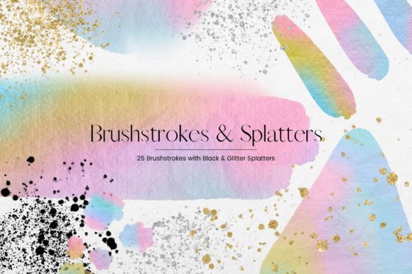Rainbow Watercolor Brush Strokes: Vibrant Illustrations