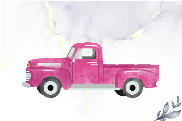 Watercolor Classic Truck: Illustrations for Branding