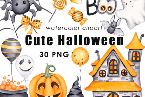 Watercolor Cute Halloween Clipart: Illustrations Review