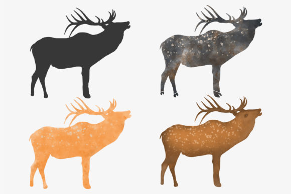 Watercolor Deer Illustration Set for Illustrations