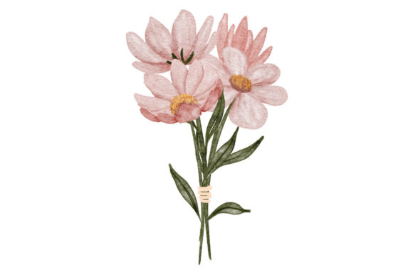 Watercolor Flower Hand Bouquet Wedding Illustrations Review