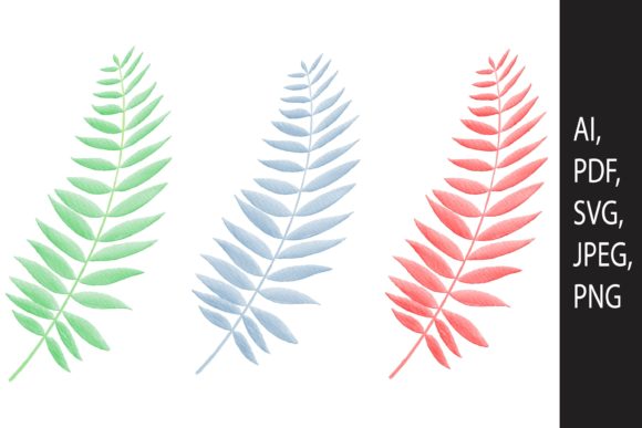 Watercolor Leaf SVG Cut File and Illustrations