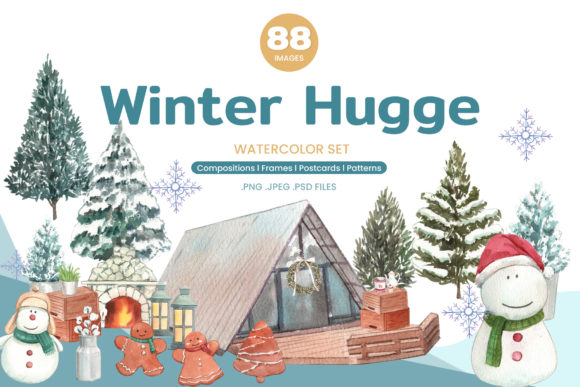 Winter Hugge Watercolor: Cozy Illustrations for Brands