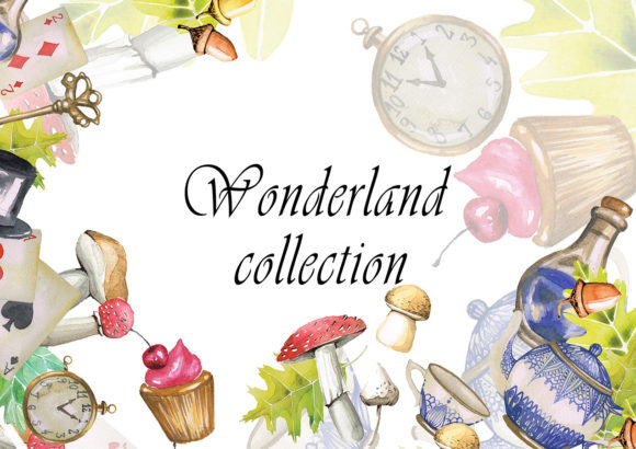 Wonderland Watercolor Collection and Illustrations